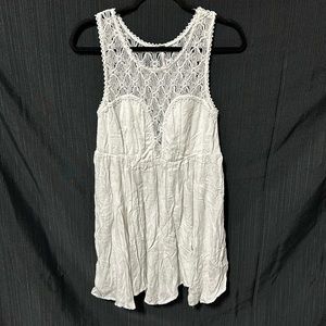 Free people brand White babydoll lace crochet top / Size‎ M / M-15